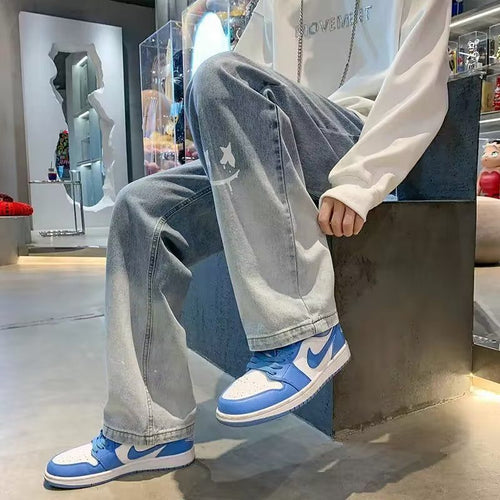 Mens Retro Straight Leg Jeans