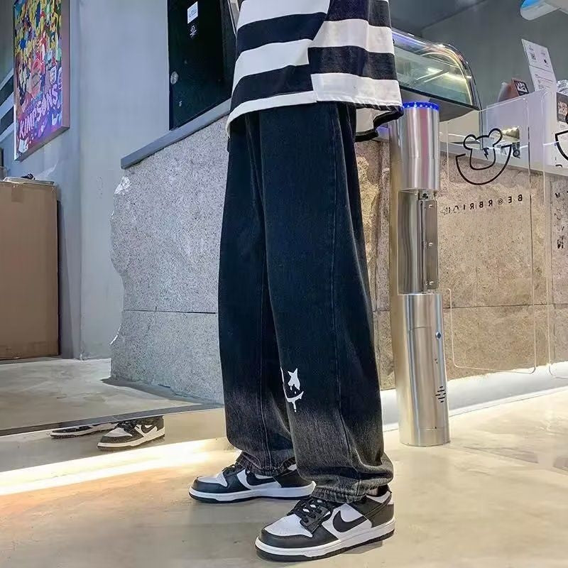 Mens Retro Straight Leg Jeans